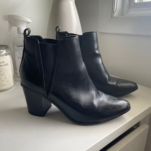 Black heeled booties